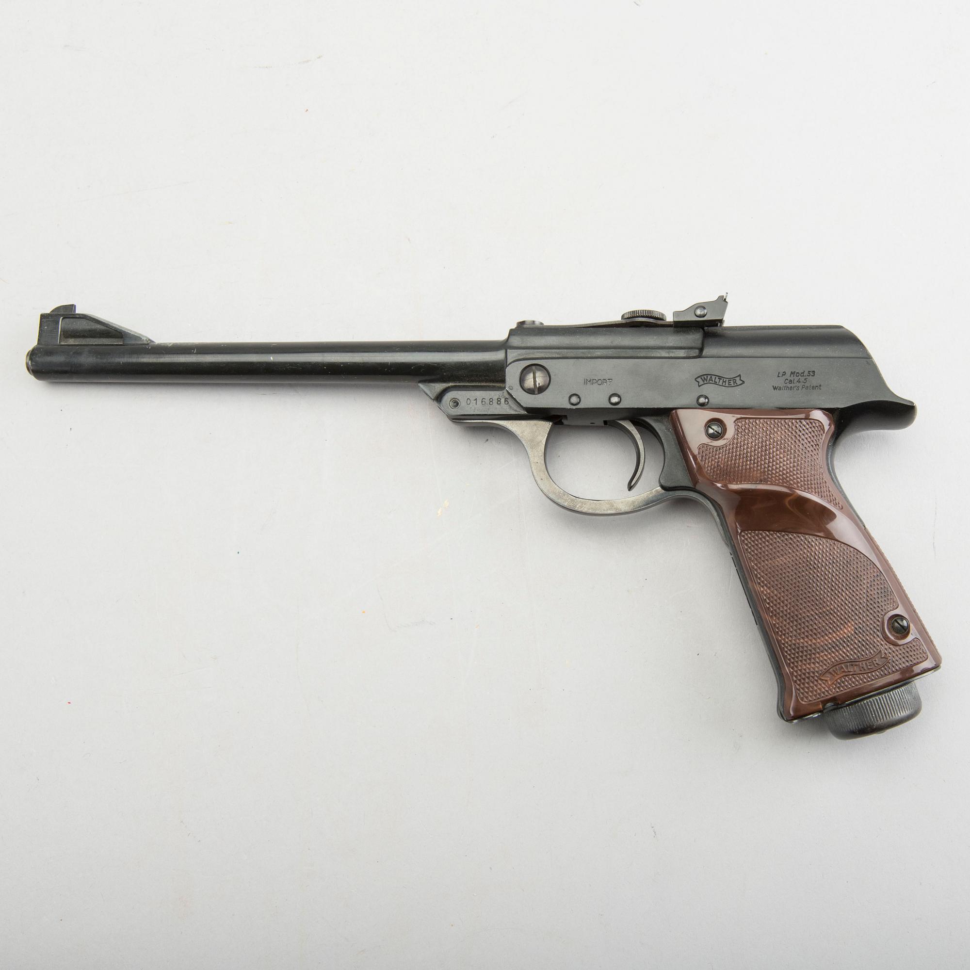 LUFTPISTOL Walther modell 53 LP kaliber 4,5 mm.