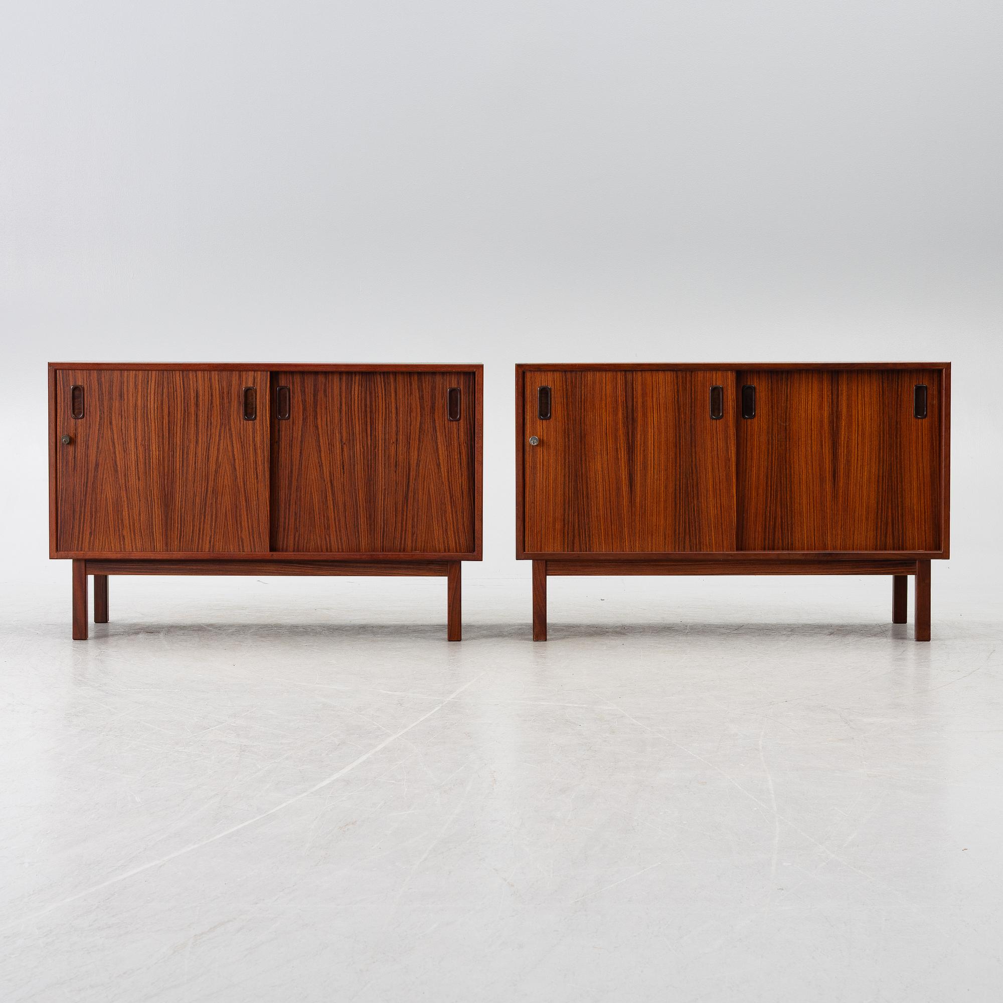 Four cabinets, Scandinavia, 1970s.