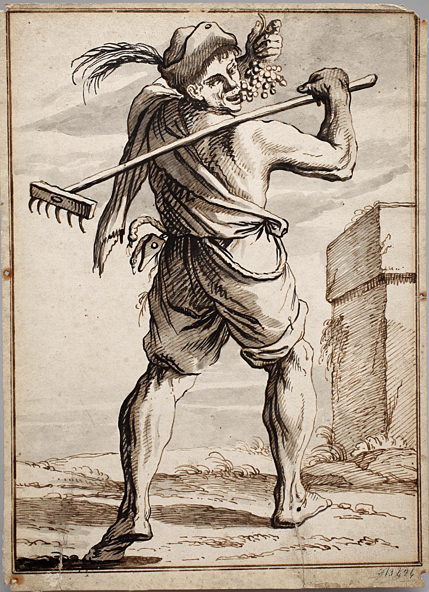 OKÄND KONSTNÄR, lavering, omkring 1800.