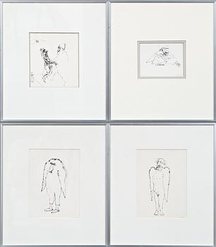 151. Gunnar Pohjola, INK DRAWINGS, 4 PCS.