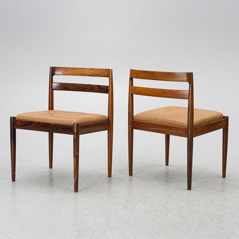 Kai Kristiansen, Stolar, 6 st, "Univers" modell 301, Magnus Olesen, Durup, Denmark, 1960-tal.