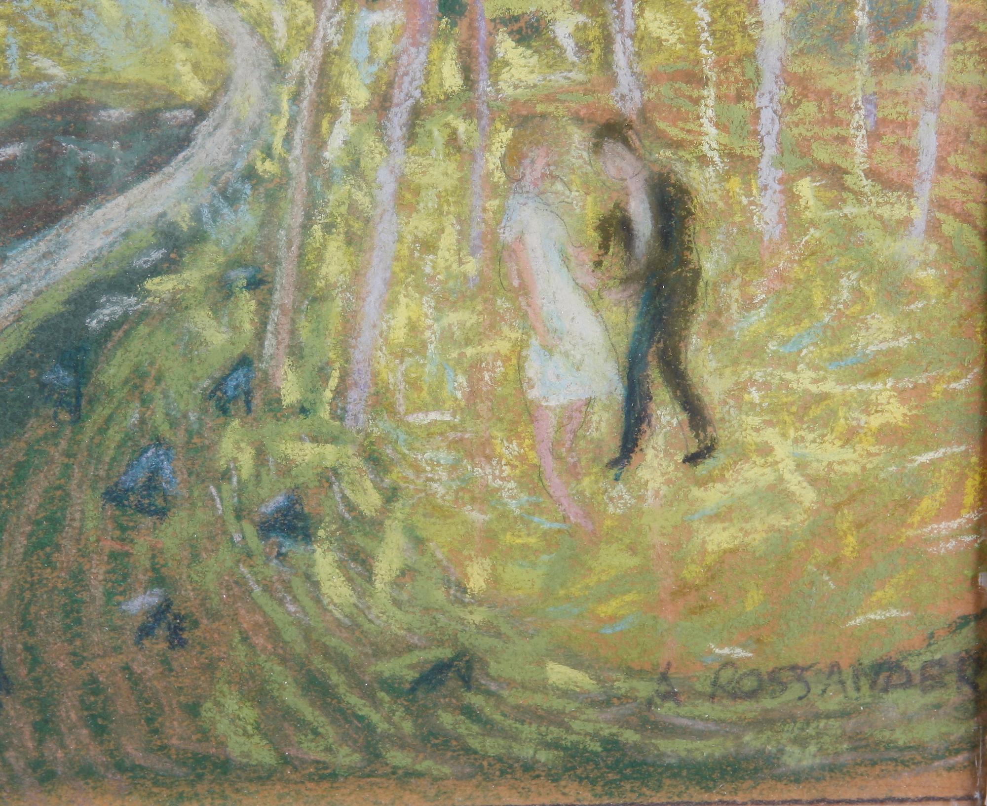 ROSSANDER, ARMAND. Pastell, sign.