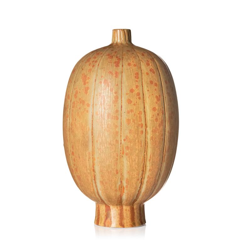 Carl-Harry Stålhane, a unique stoneware vase, Rörstrand, Sweden 1947.