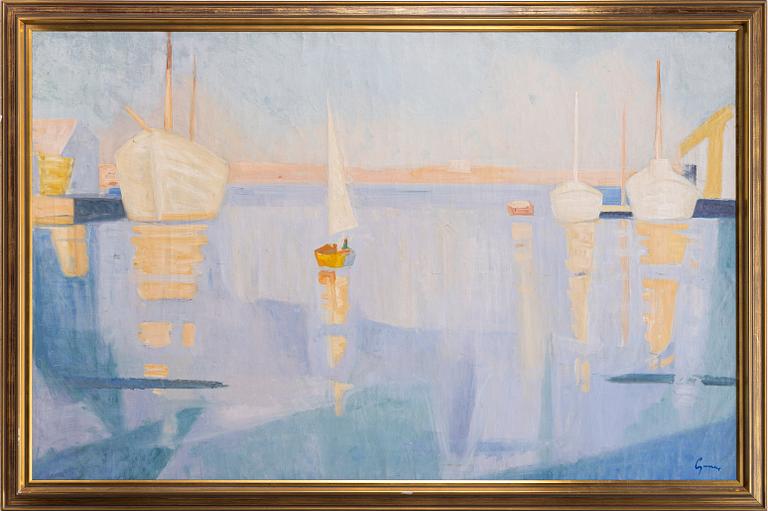 Carl Gunne, Harbour Scene.