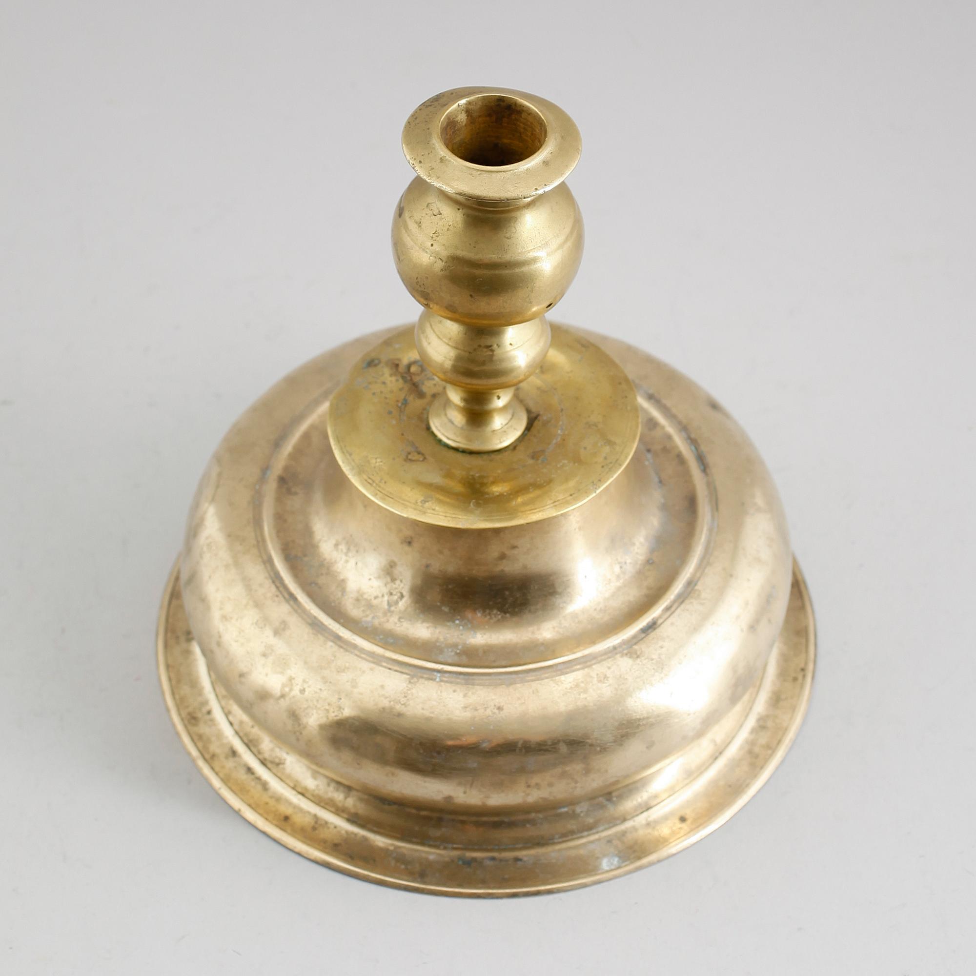 LJUSSTAKE, mässing, barock, 1600-tal.