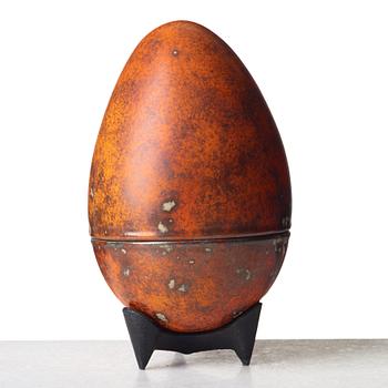 Hans Hedberg, a faience sculpture of an egg, Biot, France.