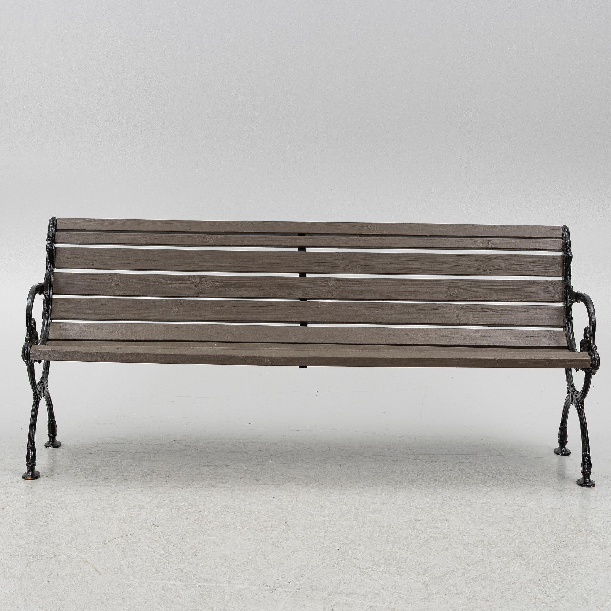 A garden bench, Norrahmmars Bruk, Sweden, later part of the 20th century.