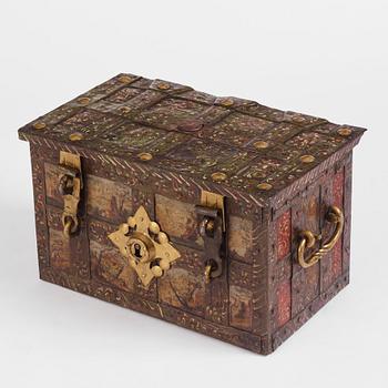 A Baroque German presumably Nuremberg iron 'Armada' chest, later part of the 17th century.