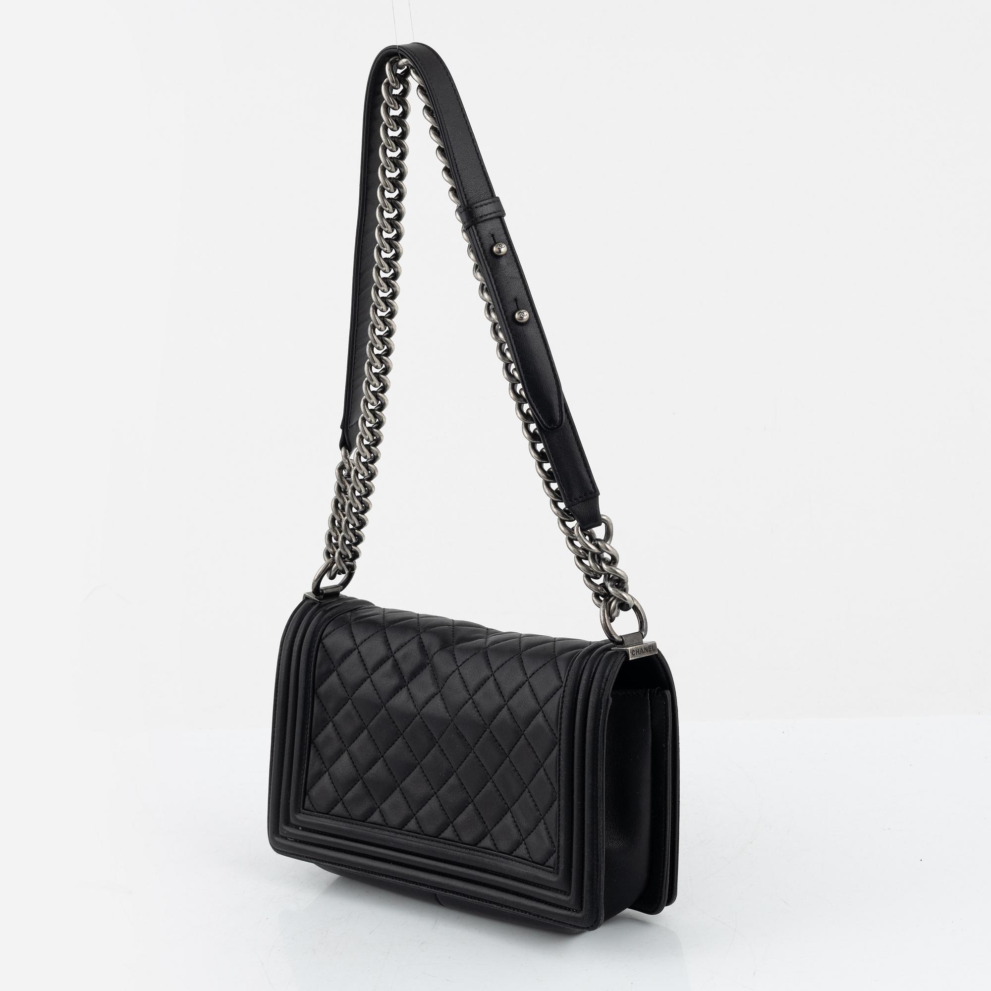 Chanel, a black, quilted leather 'Boy Bag', 2013-2014.