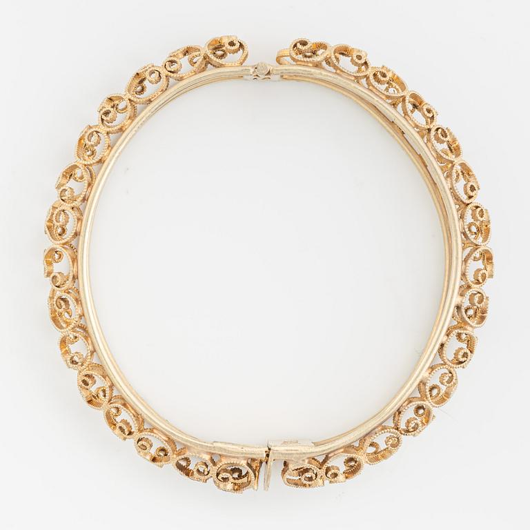 Gilded silver bangle, Finland.