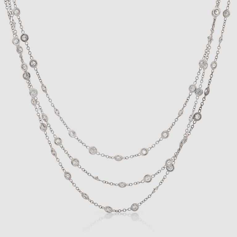 Collier med diamanter, 8.90 ct. Kvalitet cirka H/SI.
