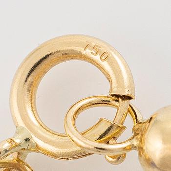 Collier och armband, med tanzaniter, lås 18K guld.