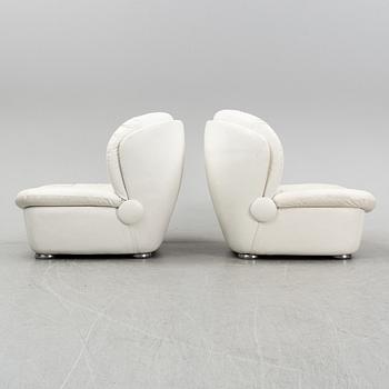 Robert Tillberg, a pair of 'Buddha' easy chairs for Viskdalens Möbelindustri, Kinna, Sweden 1970s.