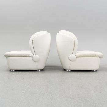 Robert Tillberg, a pair of 'Buddha' easy chairs for Viskdalens Möbelindustri, Kinna, Sweden 1970s.