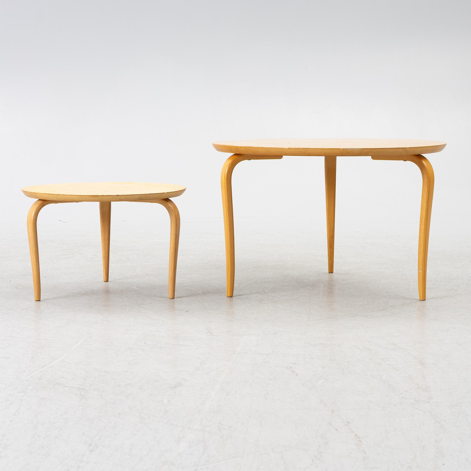 Bruno Mathsson, sidobord 2 st, "Annika", Dux, 1900-talets slut.