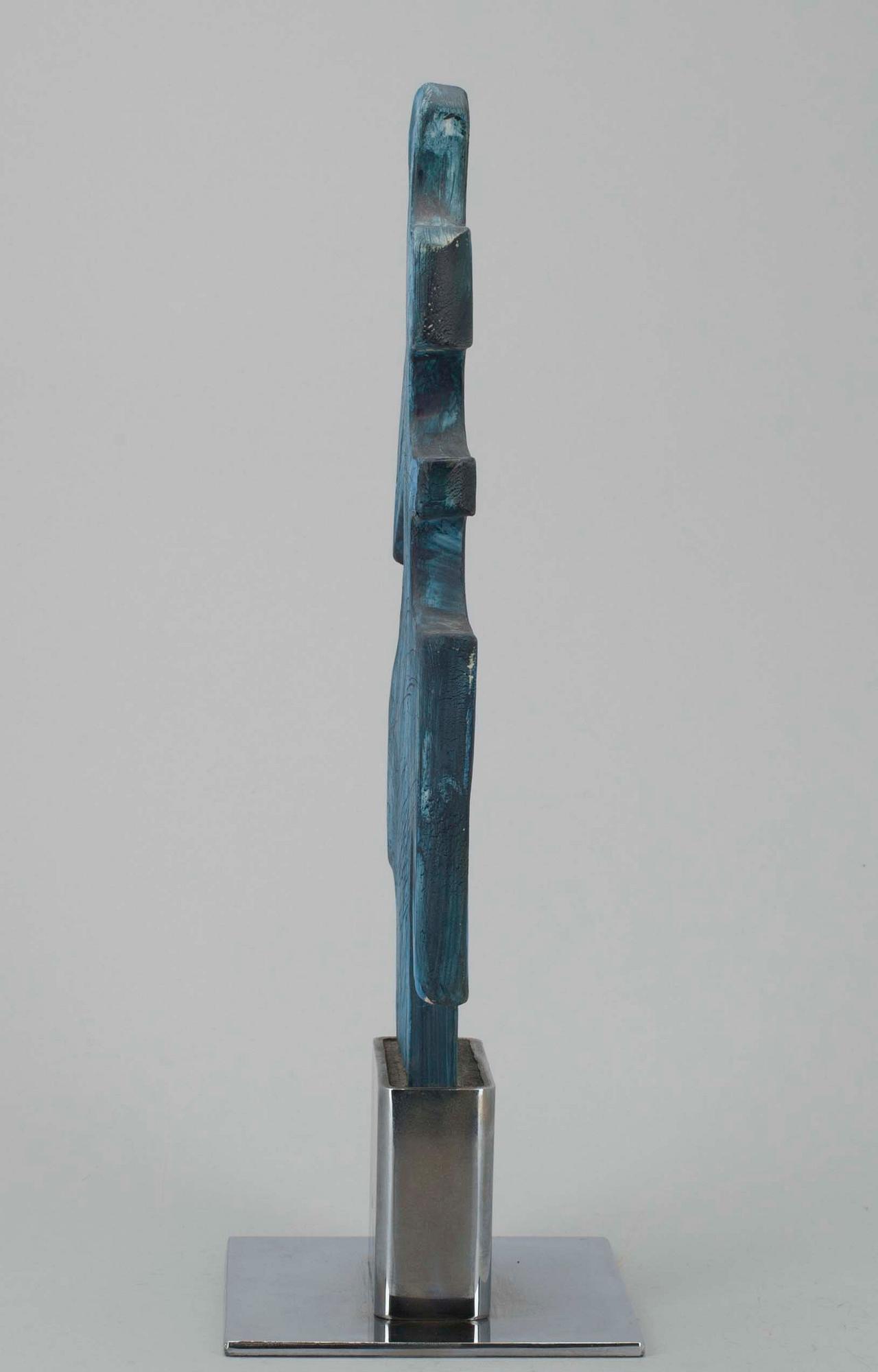 PAULI PARTANEN, VEISTOS, keramiikkaa sekä metallia, sign. ja päiv. -85.