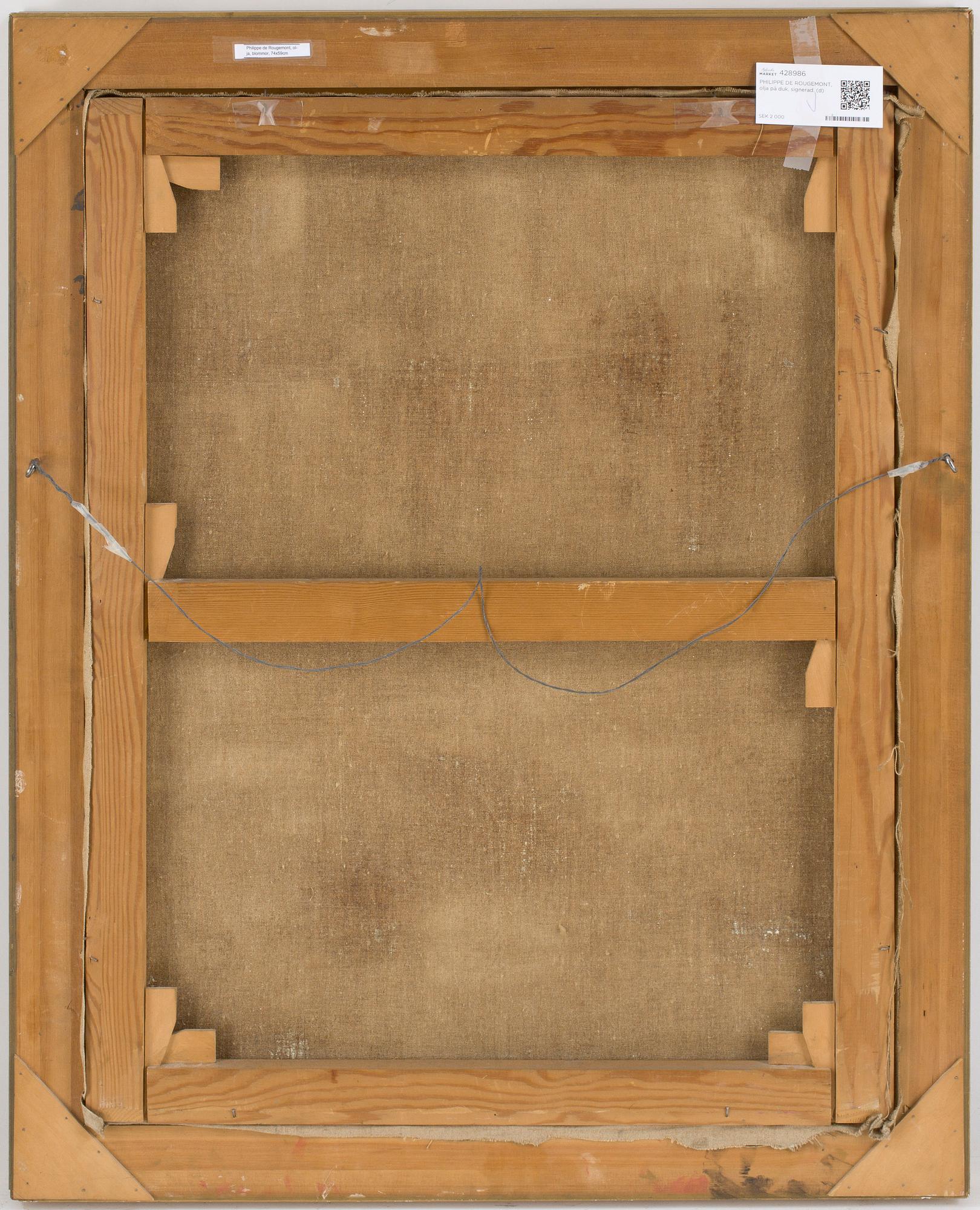 PHILIPPE DE ROUGEMONT, olja på duk, signerad.