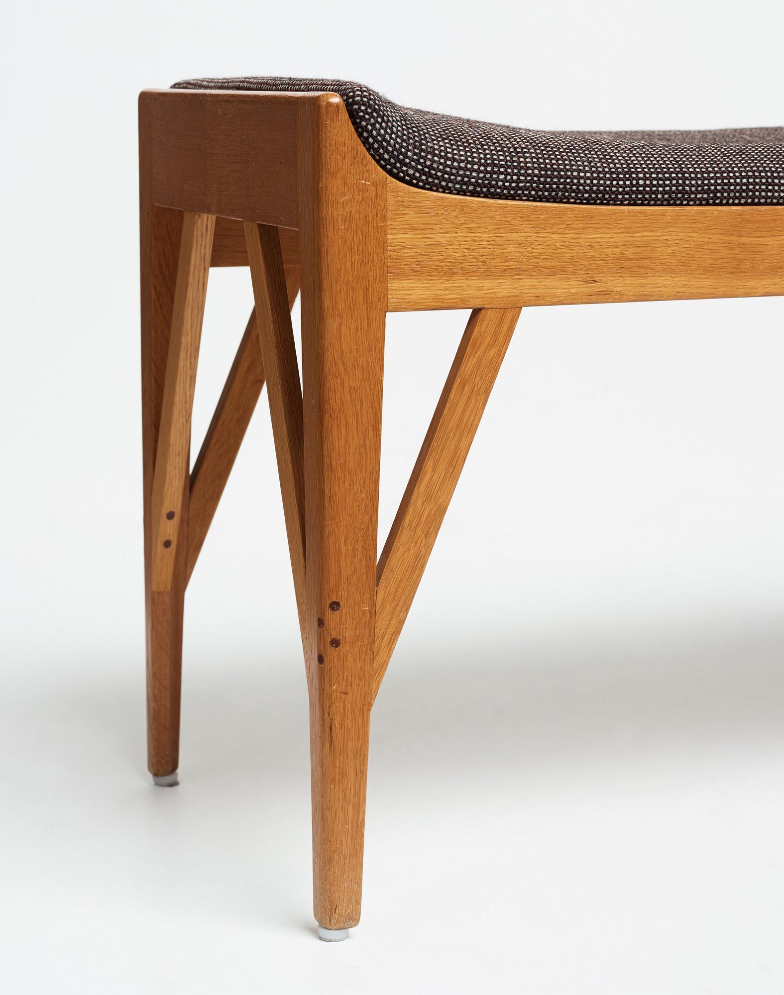 Carl-Axel Acking, a Swedish Modern stool, probably executed by cabinetmaker Torsten Schollin, Sweden 1940-50's.