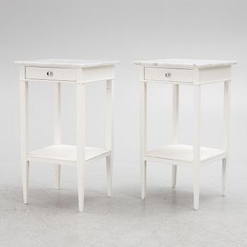 Nightstands, a pair, 20th century.