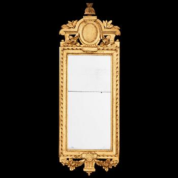 A Gustavian late 18th century mirror.