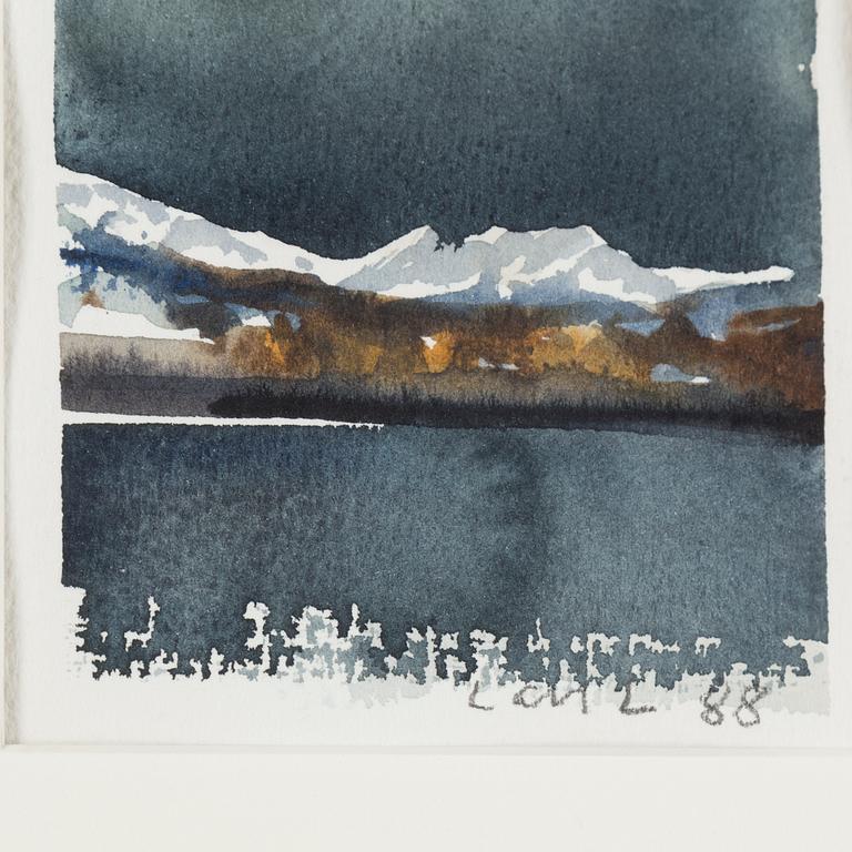 LARS LERIN, watercolour, signed Lars L and dated 88.