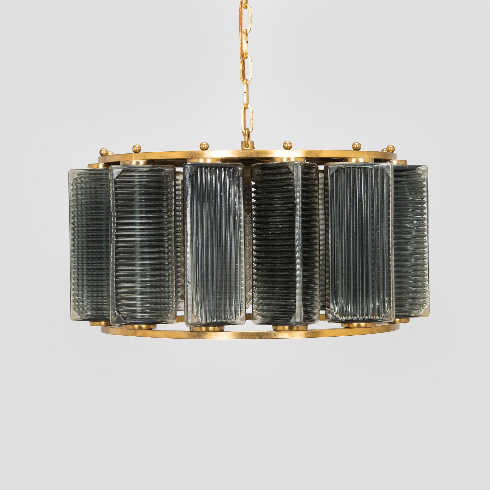 Carl Fagerlund, taklampa, Orrefors, 1960-tal.