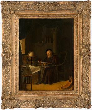 Gerrit Dou, circle of, Reading man with a globe.