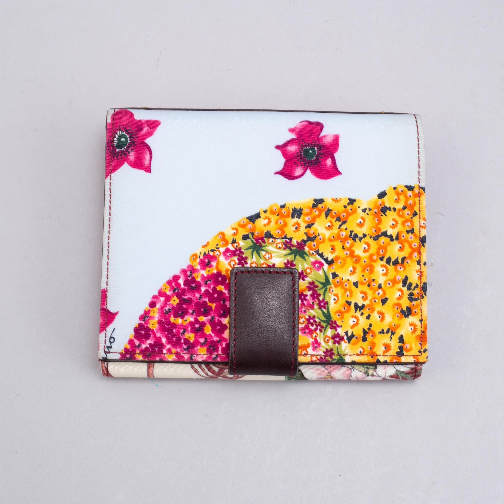 Salvatore Ferragamo,  nylon and leather handbag and wallet.