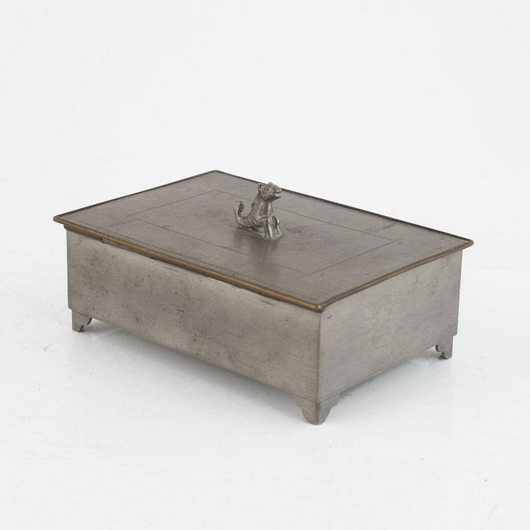 Nils Fougstedt, a pewter box model "273", Firma Svenskt Tenn, Stockholm 1929.