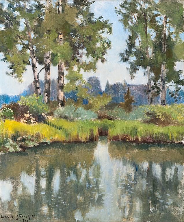 Laura Järnefelt, BIRCHES ON THE SHORE.