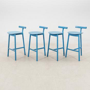 Sam Hecht & Kim Colin bar stools 4 pcs "Radice" for Mattiazzi Italy 21st century.