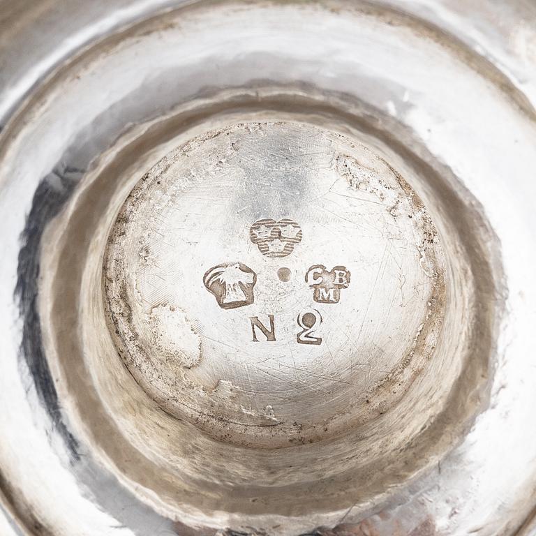 A Swedish 18th century silver bowl, mark of Christoffer Bauman, Hudiksvall 1795.