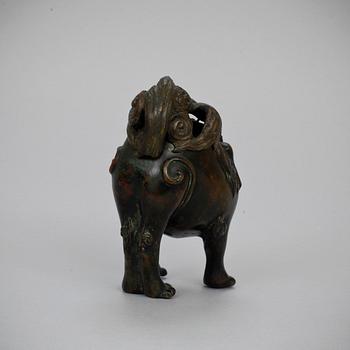 RÖKELSEKAR, brons, Kina 18/1900-tal.