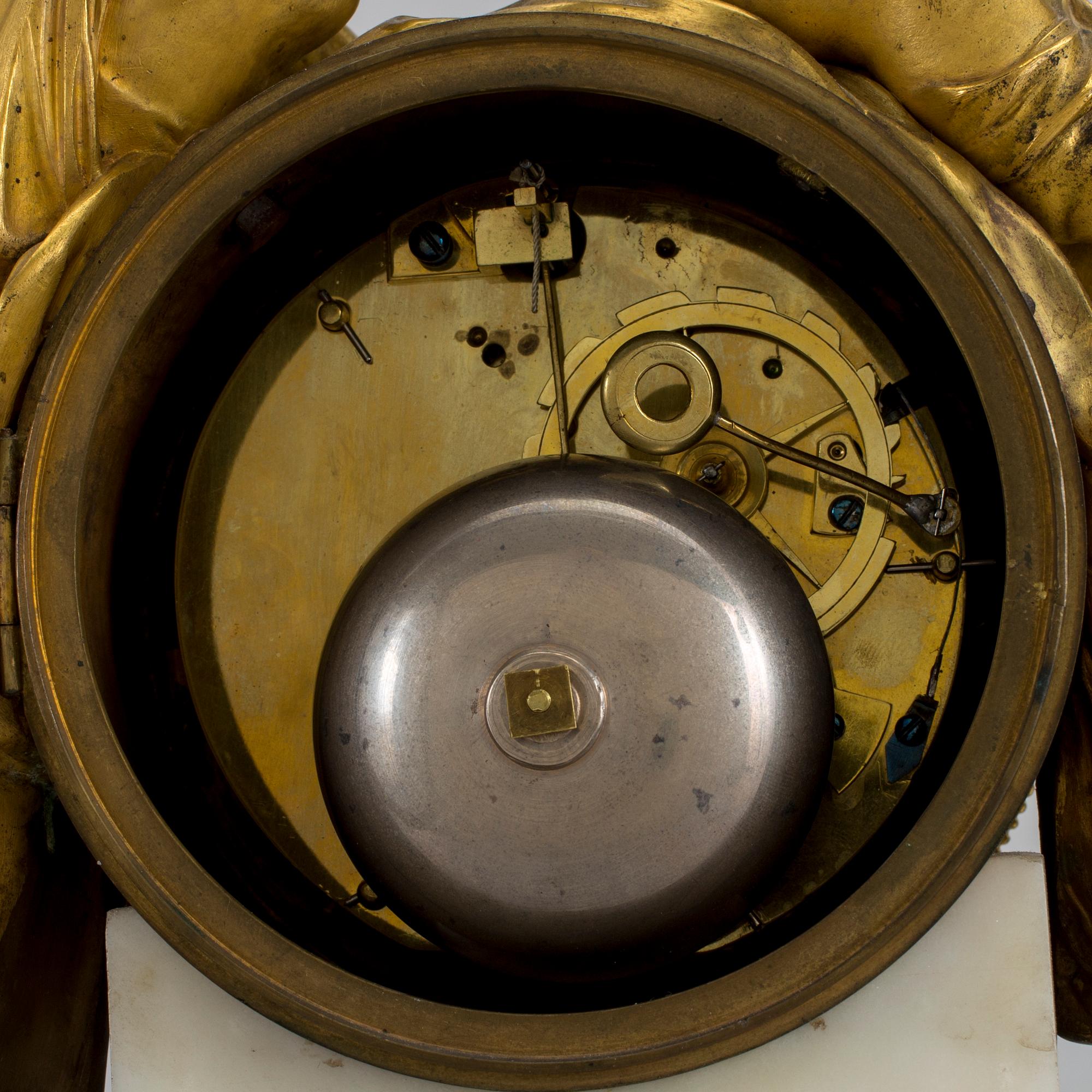 A Louis XVI late 18th century mantel clock.