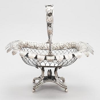 A silver sweetmeat basket, maker's mark of Fredrik Strömsten, active in Helsinki 1813-60.