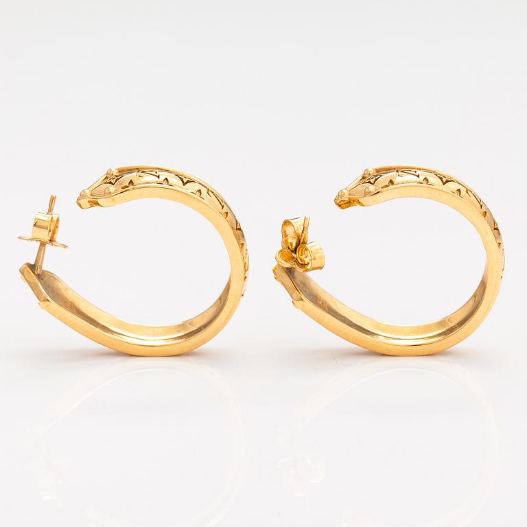 Louis Vuitton, "Nanogram sweet dreams hoop" örhängen. Märkta Italy.