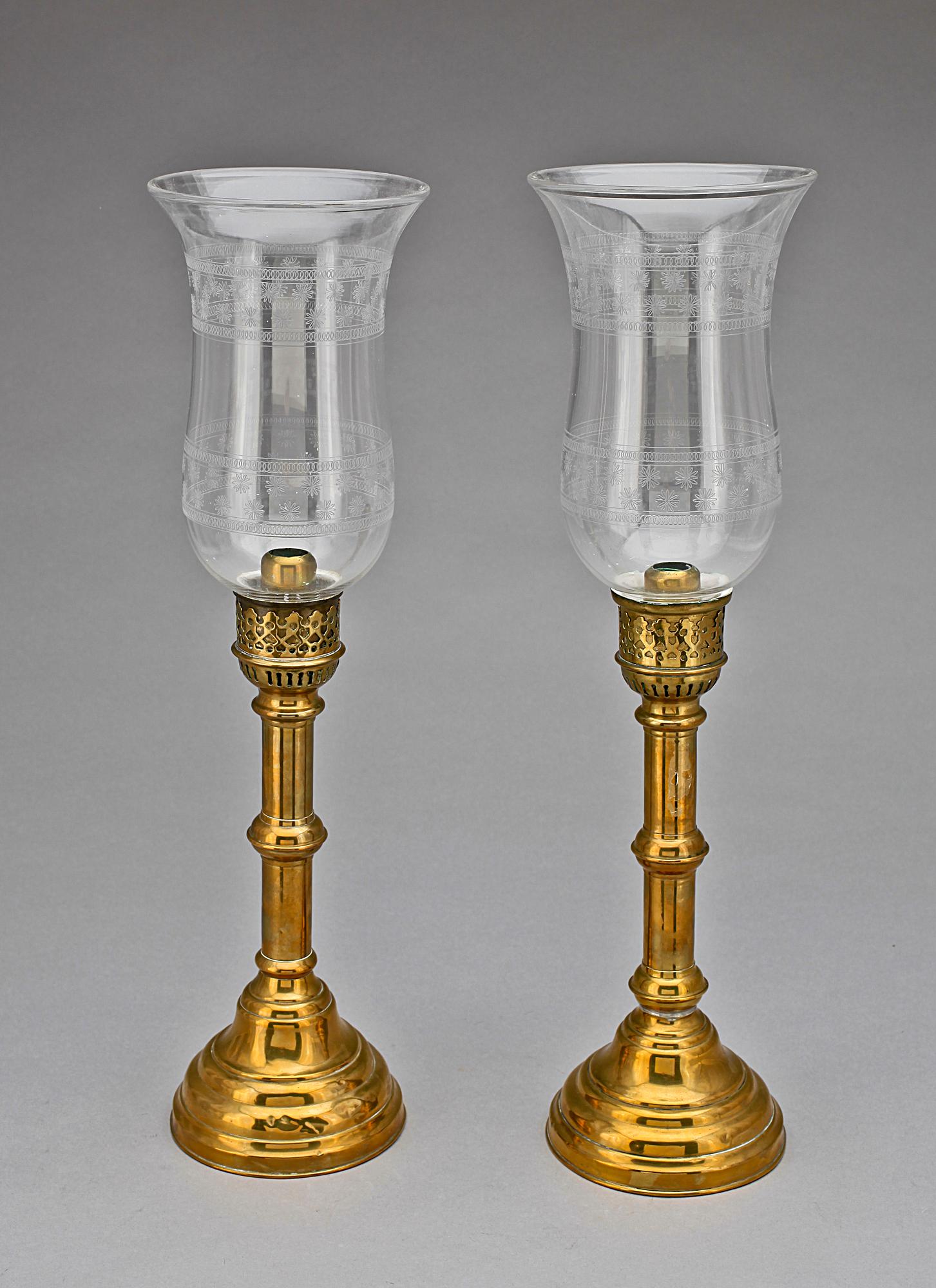 STORMLYKTOR, ett par, mässing, Moskva, Ryssland, 1800-talets andra hälft.