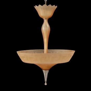 TAKLAMPA, glas, 1920/30-tal.