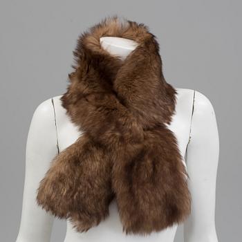 RALPH LAUREN, a lamb fur shawl.