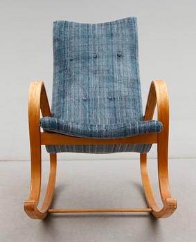 GUNGSTOL, troligen GA (Gustaf Axel) BERG, Väsby Möbel-& Inredningsfabrik AB, patent s nr 4292/45, 1940-tal.