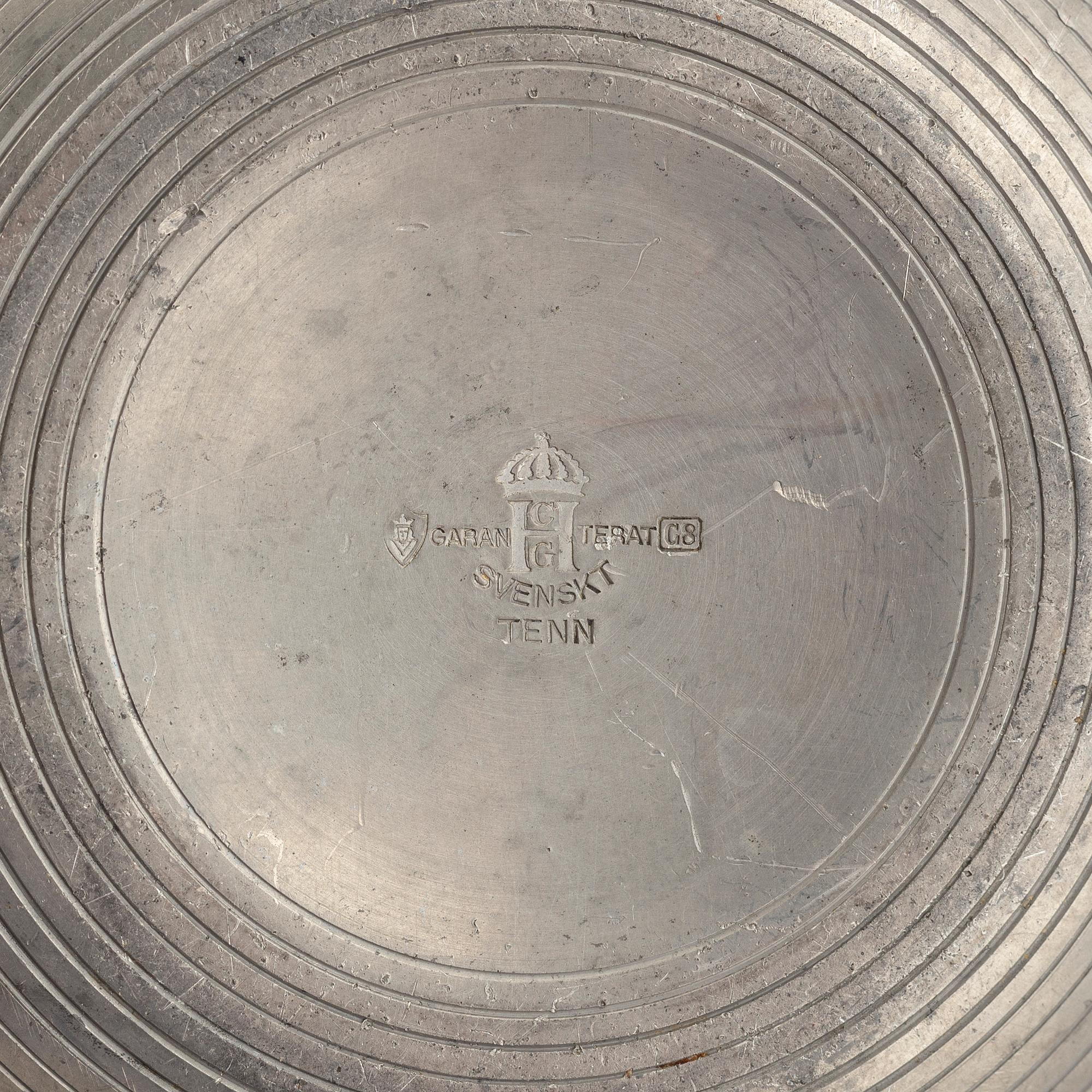 Sylvia Stave, a pewter vase, for CG Hallberg, Stockholm 1932.