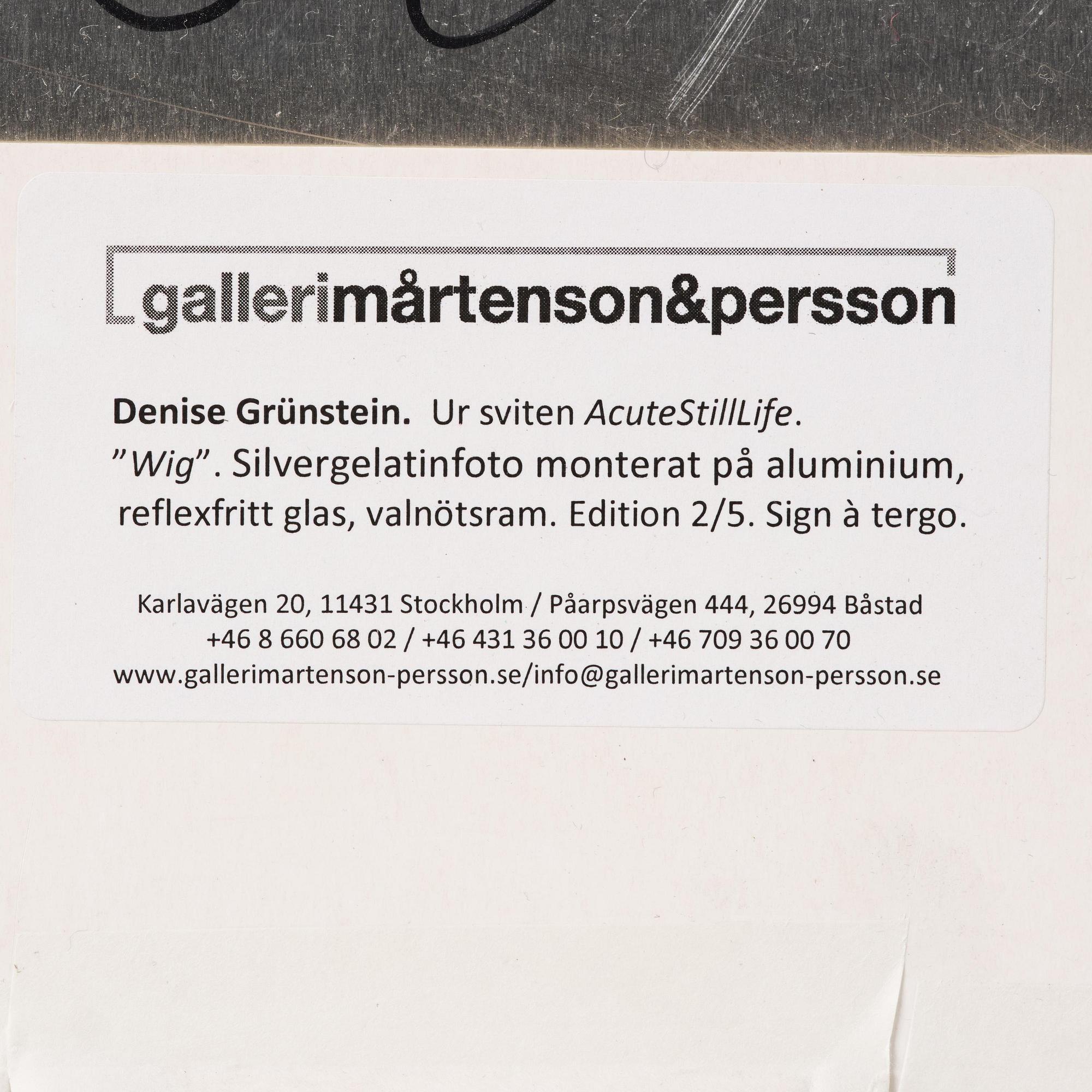 Denise Grünstein, “Wig”, 2011.