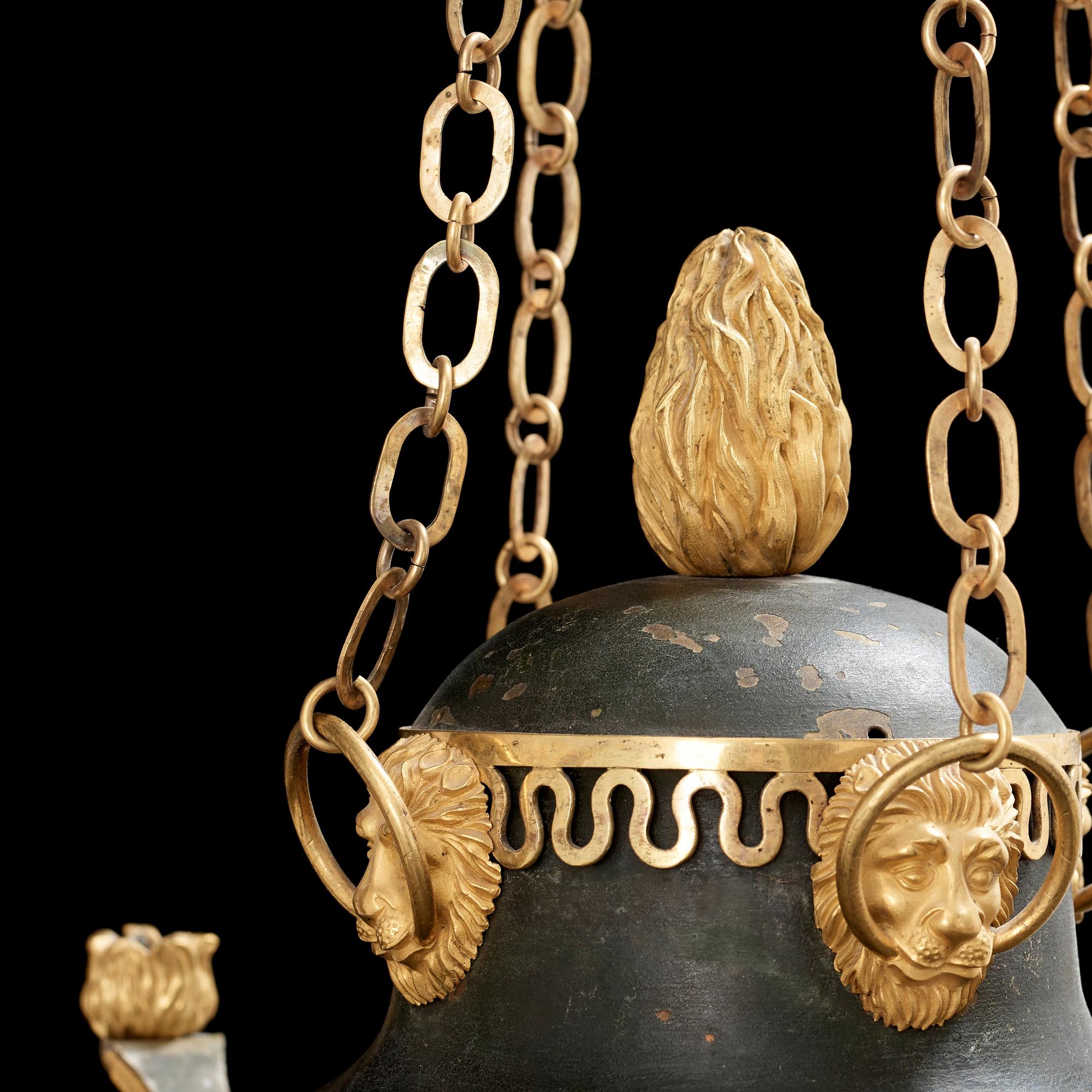AMPEL, för åtta ljus, Empire, 1800-talets början.