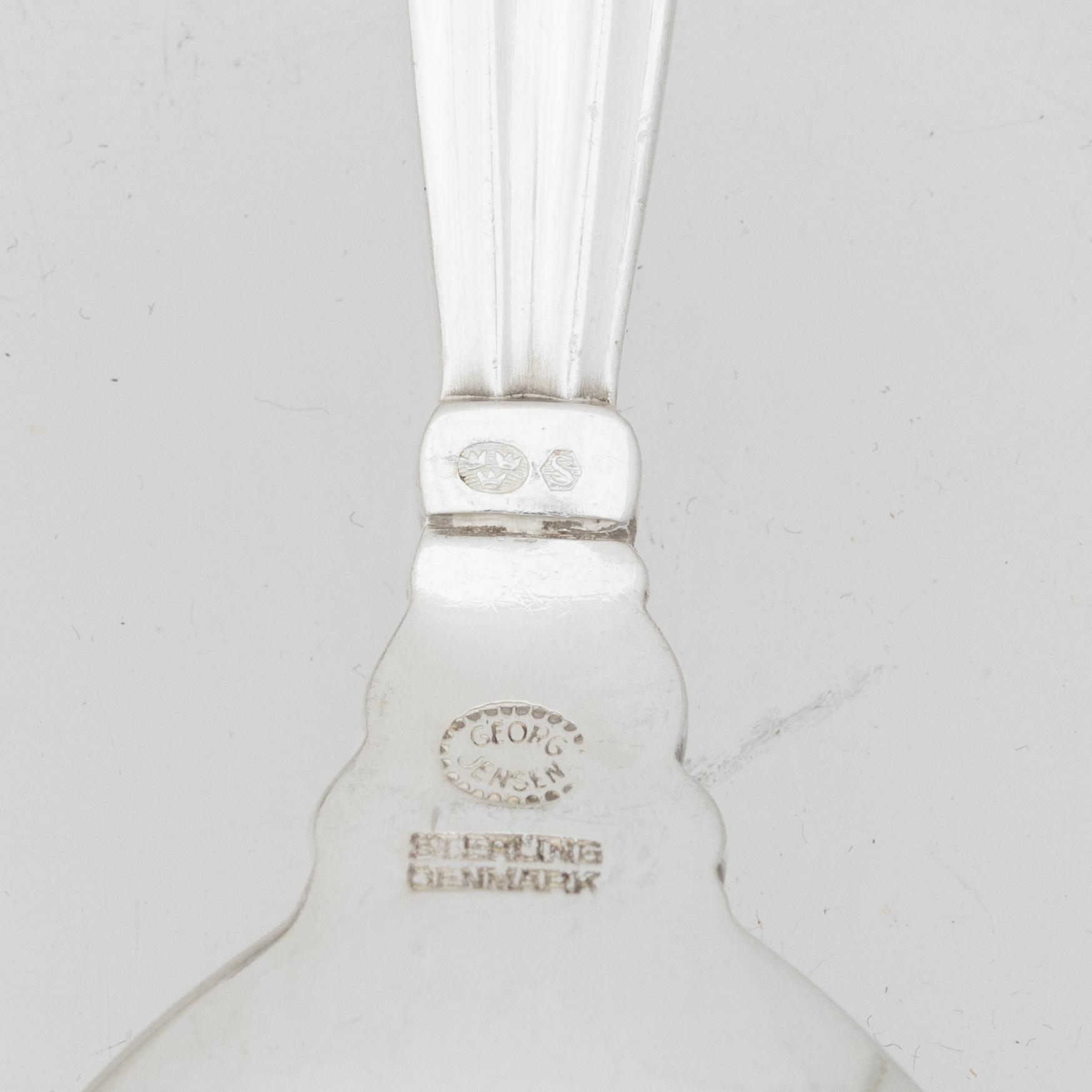 Johan Rohde, a sterling silver cutlery set, 'Konge/Acorn', Georg Jensen, Denmark, after 1945 (63 pieces).