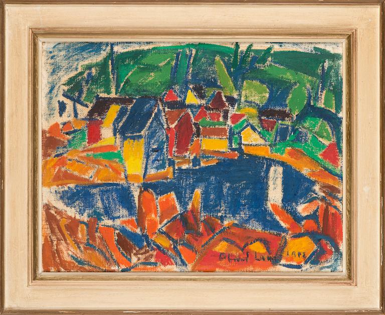 Olavi Lanu, olja på duk, signerad och otydligt daterad.