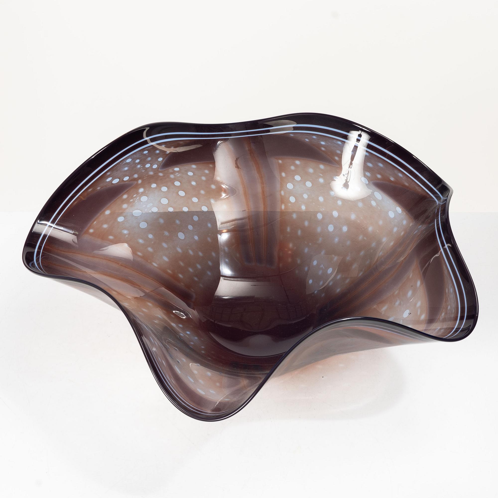 Gunnar Cyrén, skål, graal, glas, Orrefors 1992.