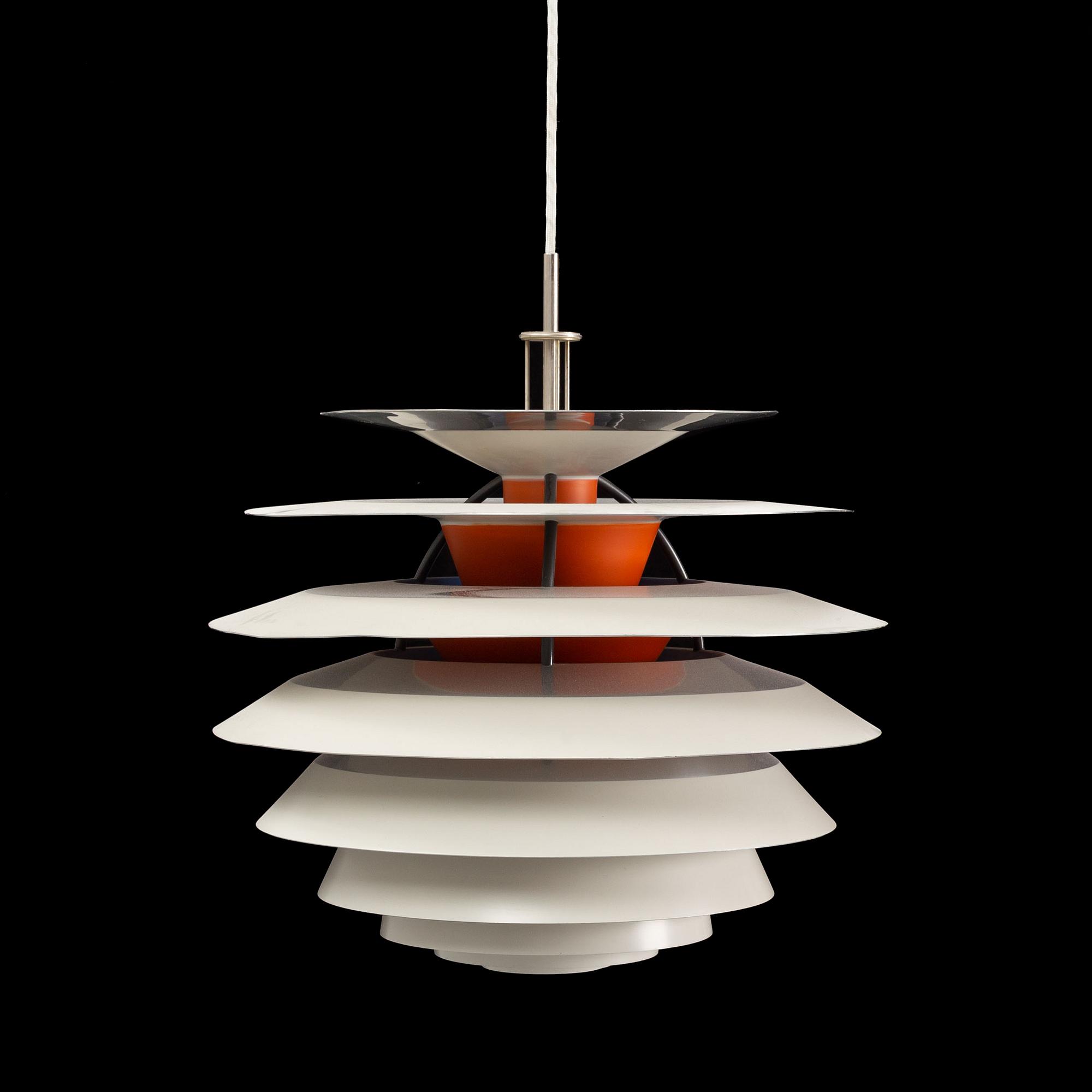 Poul Henningsen, a 'Kontrast' ceiling lamp, Louis Poulsen, Denmark.
