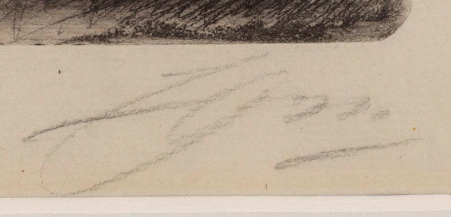 Anders Zorn, a signed etching from 1906.