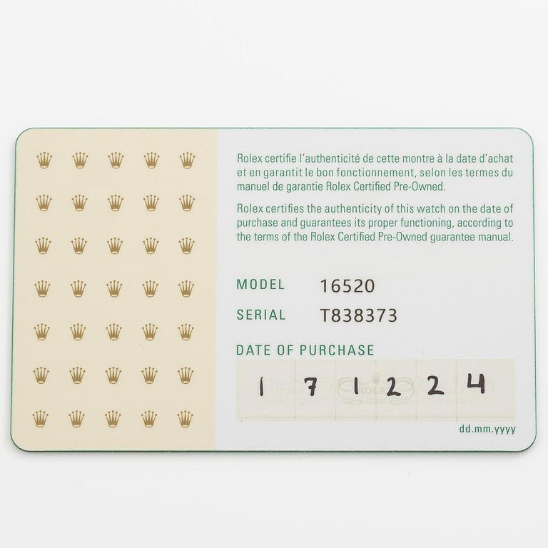 Rolex, Cosmograph, Daytona, "Rolex CPO", ca 1997.