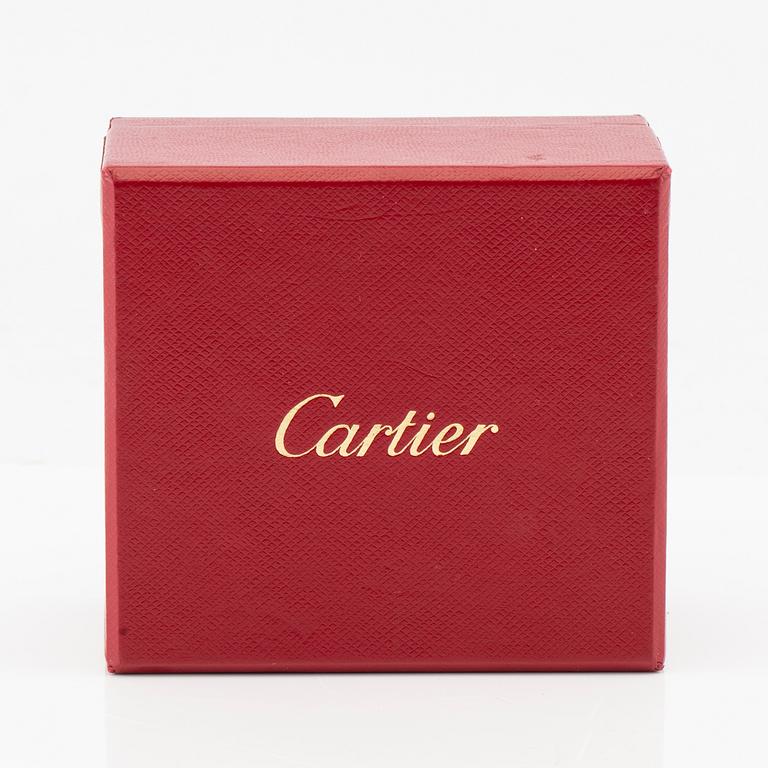 Cartier, a pair of "Trinity" earrings in 18K red, white, and rose gold.